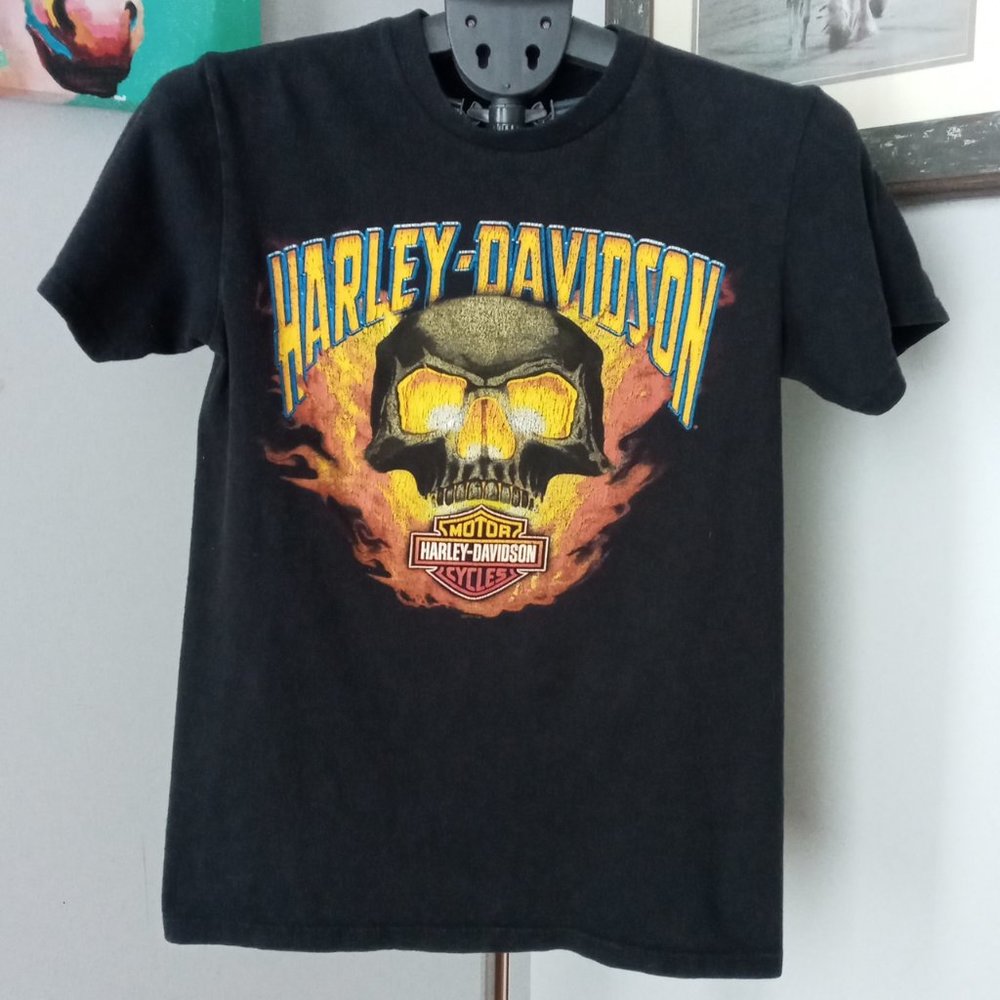 Harley-Davidson  Halifax Privateers Pirate Black Tee Size Small
